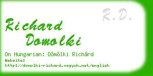 richard domolki business card